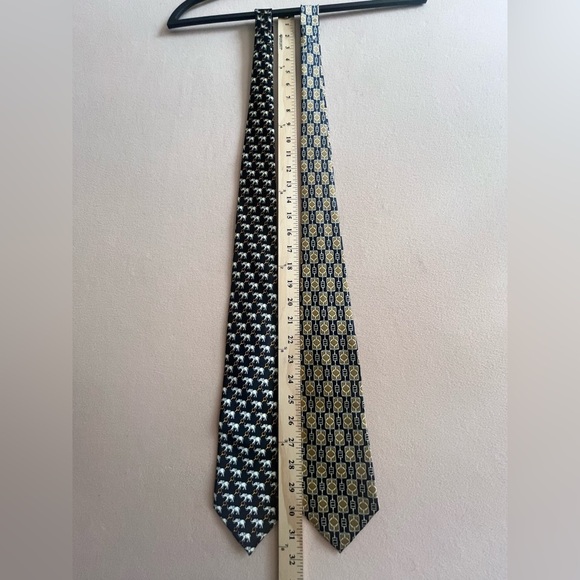 Rene Chagal Lot of Two 100% Silk Handmade Neck Ties - Picture 2 of 7